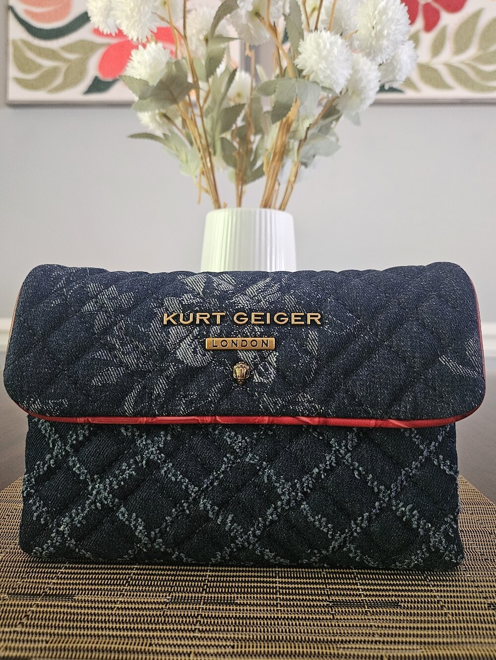 Kurt Geiger Denim Quilted Crossbody - Picture 5 of 12